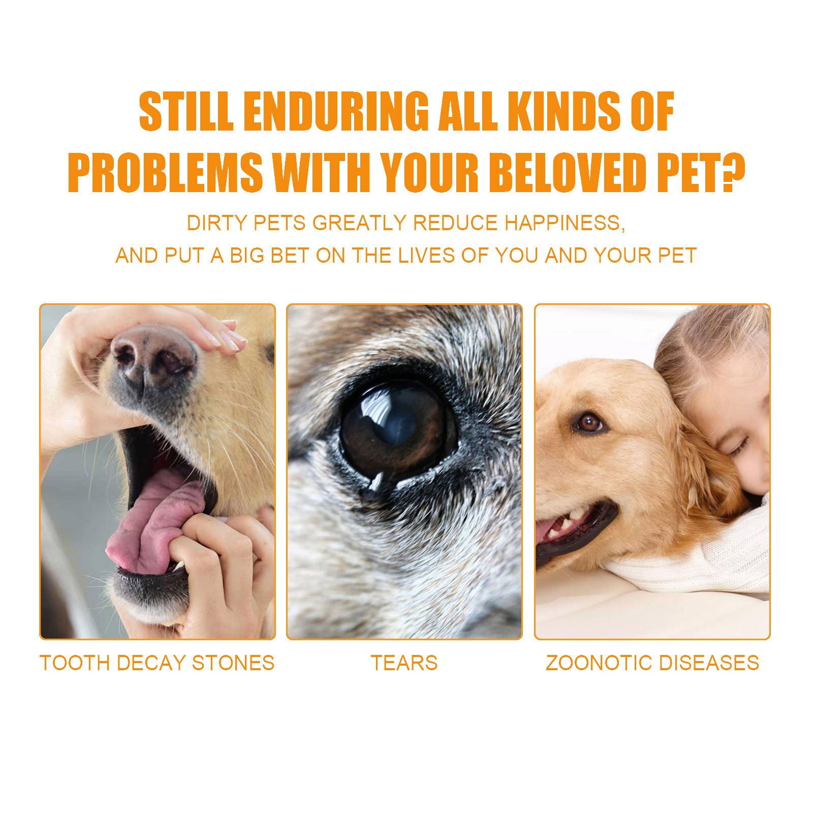 Finger cot dental wipe in use on a dog