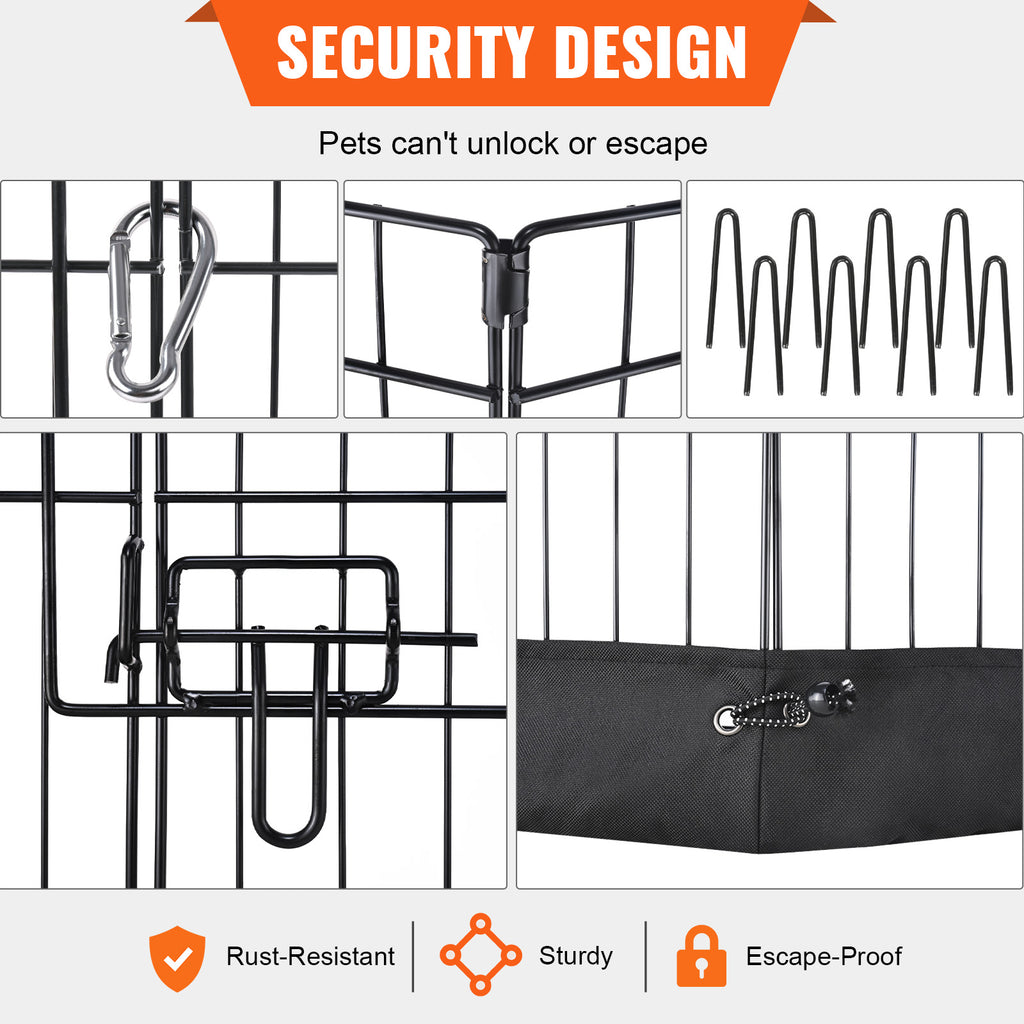 Dog playpen set up outdoors in yard