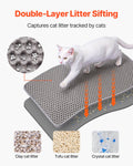 Honeycomb double-layer cat litter trapping mat