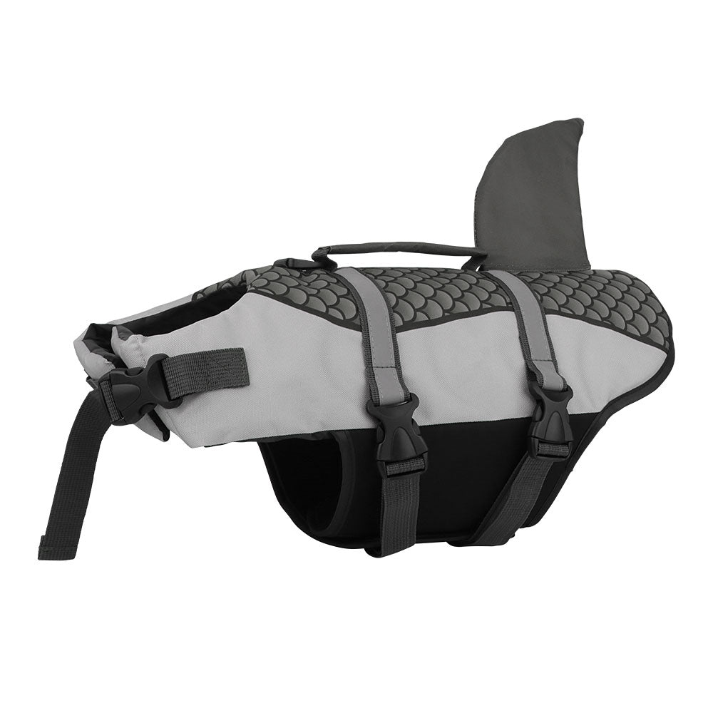 Grey dog life jacket
