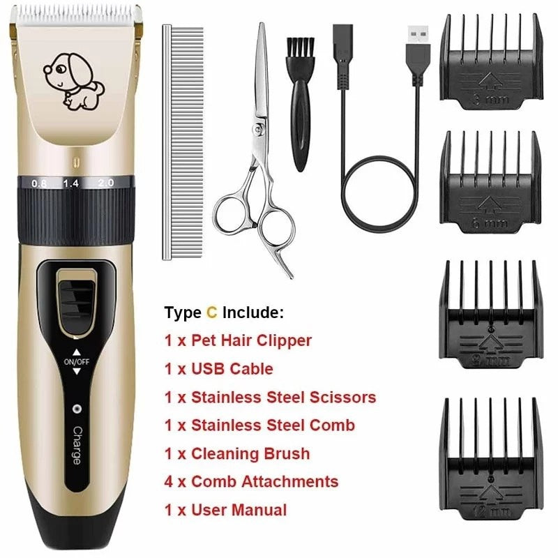Professional Pet Shaver – Low Noise Dog & Cat Grooming Clipper