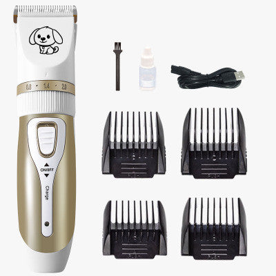 Rechargeable Dog Hair Trimmer – Low Noise Electric Pet Grooming Clipper