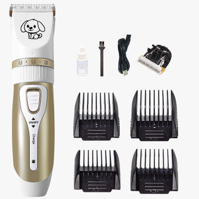 Rechargeable Dog Hair Trimmer – Low Noise Electric Pet Grooming Clipper