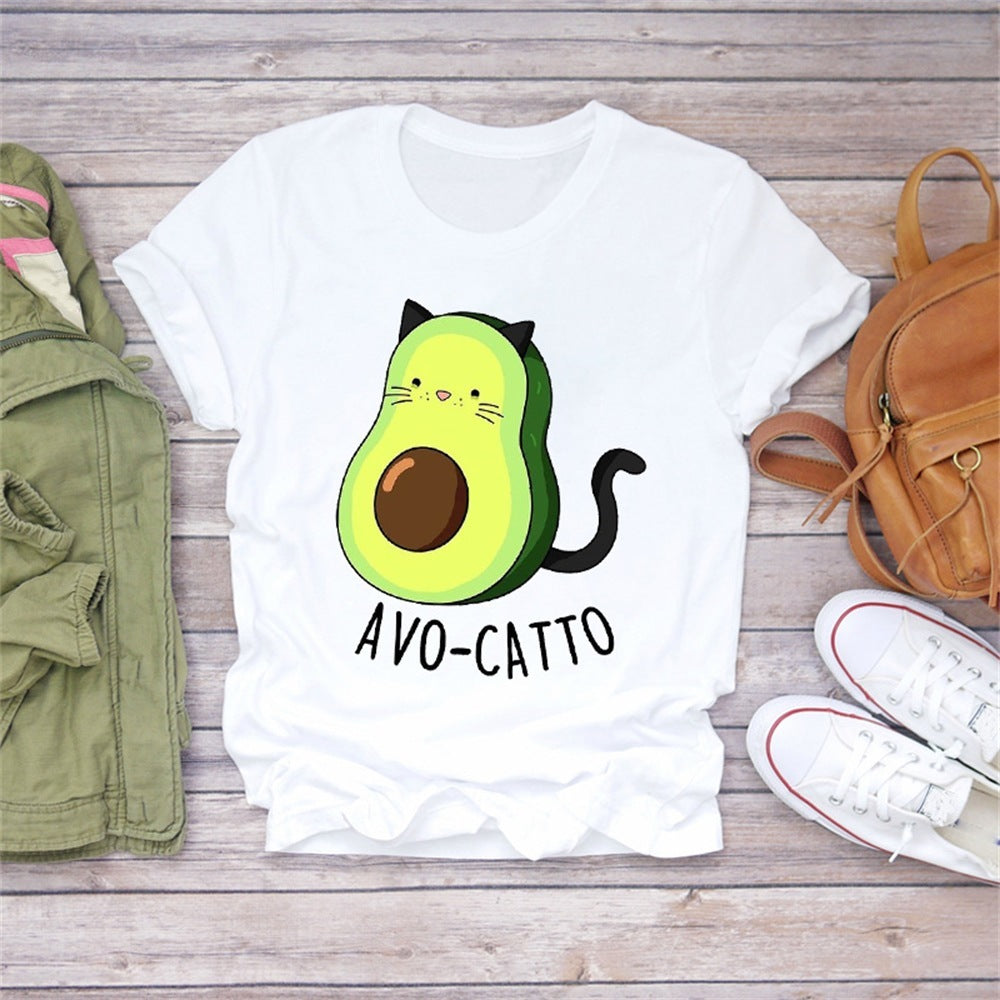 Avo-Catto Cat Shirt – Playful Pet Lover Graphic Tee