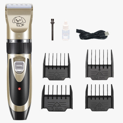 Rechargeable Dog Hair Trimmer – Low Noise Electric Pet Grooming Clipper