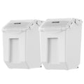Airtight pet food storage bin set with wheels