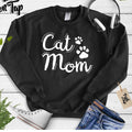 Cat Mom Sweater – Cozy Cotton Pullover for Women | Cute Cat Lover Gift