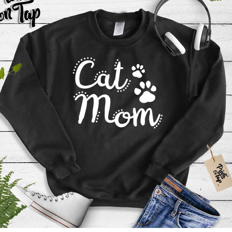 Cat Mom Sweater – Cozy Cotton Pullover for Women | Cute Cat Lover Gift