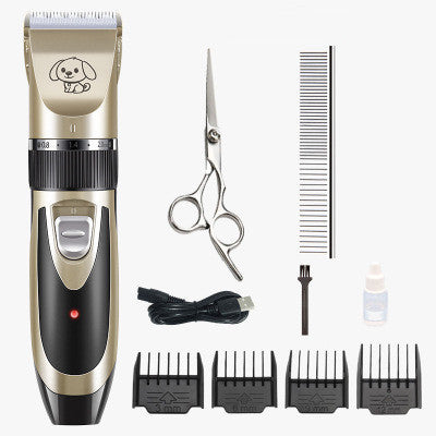 Rechargeable Dog Hair Trimmer – Low Noise Electric Pet Grooming Clipper