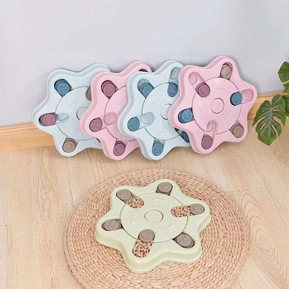 Paw Print Puzzle Feeder – Interactive Treat Dispensing Toy for Dogs
