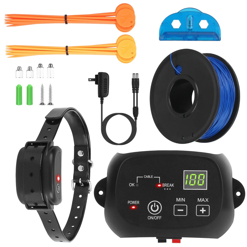Underground Dog Fence System – Adjustable Levels & Waterproof Rechargeable Collar