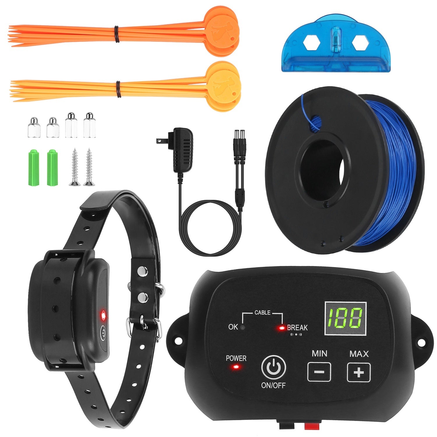 Underground Dog Fence System – Adjustable Levels & Waterproof Rechargeable Collar