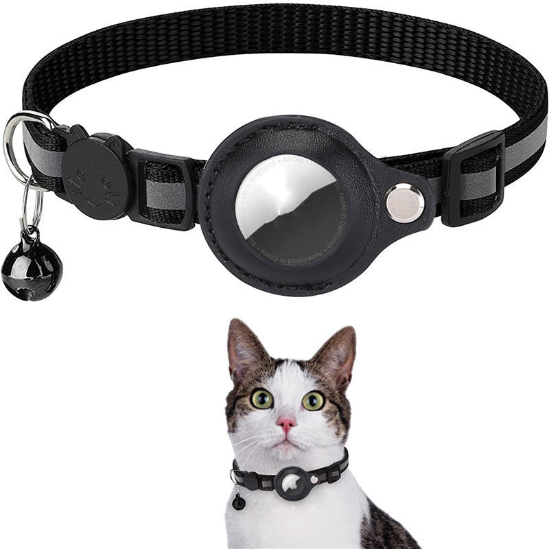 Reflective Waterproof Airtag Pet Collar – Nylon Cat & Dog Tracker Holder
