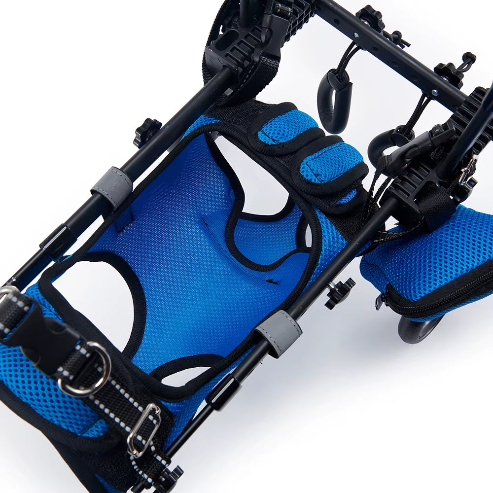 New Upgraded Dog Wheelchair for Back Legs Safety Dog Leg Support Adjustable Pet Wheelchair Cart with Poop Bag and Pee Mat