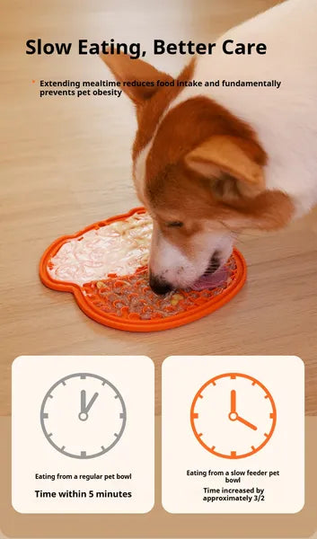 Dog licking treats off lick mat