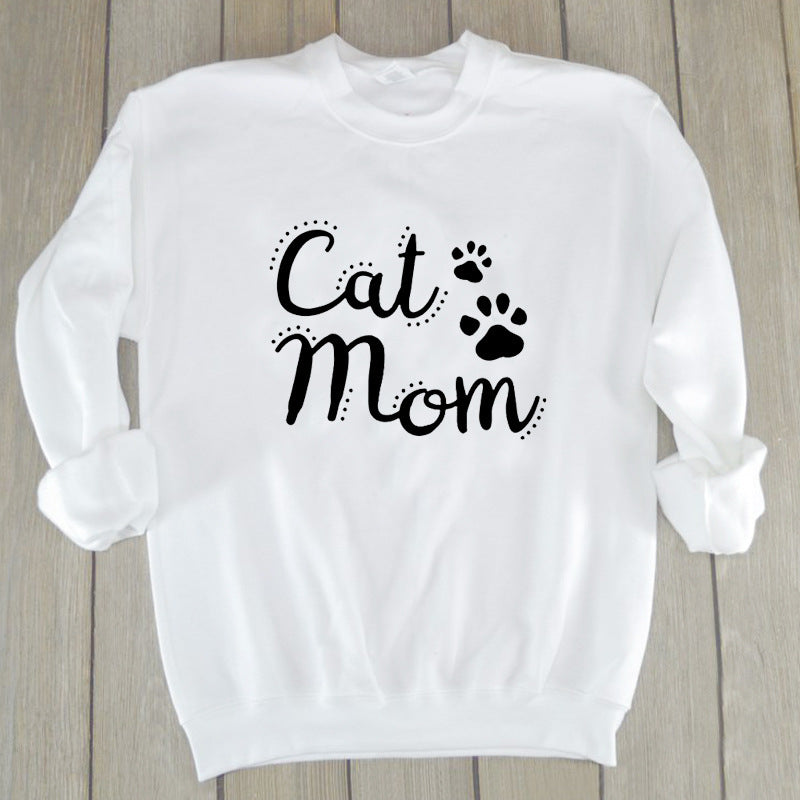 Cat Mom Sweater – Cozy Cotton Pullover for Women | Cute Cat Lover Gift