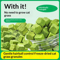 Freeze-dried cat grass hairball control treats