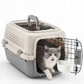 TSA-Approved Hard-Sided Cat Travel Carrier - beige grey