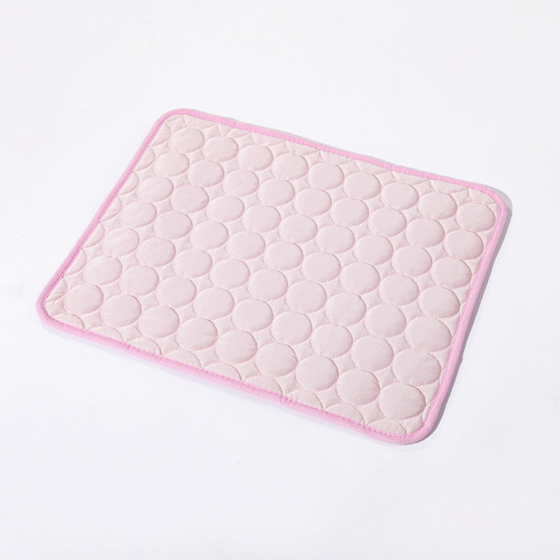 Pink self-cooling pet mat