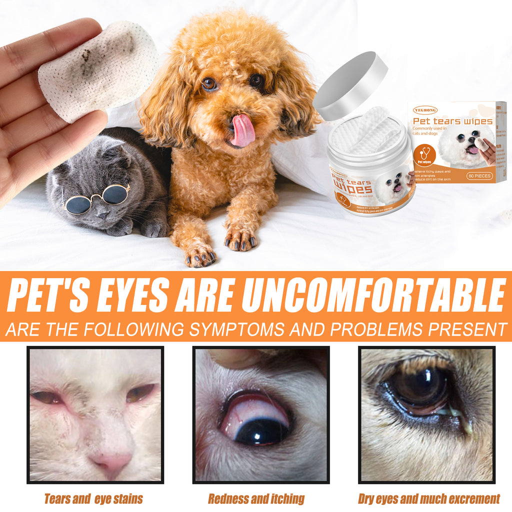 Pet tear stain wipes packaging