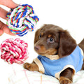 Woven cotton rope ball dog toy