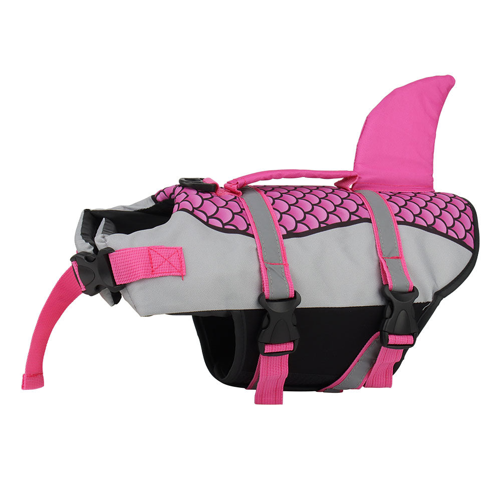 Rose red dog life jacket