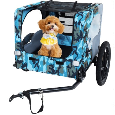 Foldable Pet Bike Trailer – Heavy Duty Dog Carrier with 16" All-Terrain Wheels & Universal Hitch