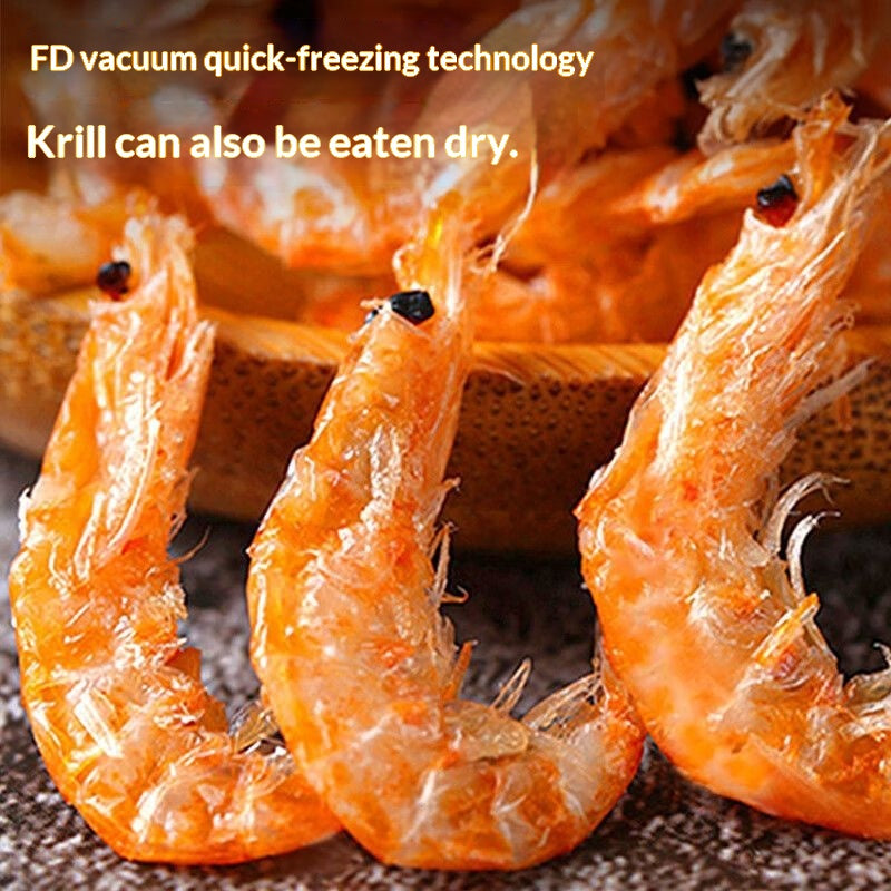 Freeze-dried Antarctic krill cat treats pouch