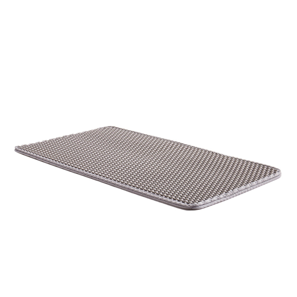 Cat litter mat top view showing honeycomb holes