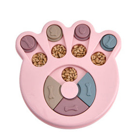 Paw Print Puzzle Feeder – Interactive Treat Dispensing Toy for Dogs