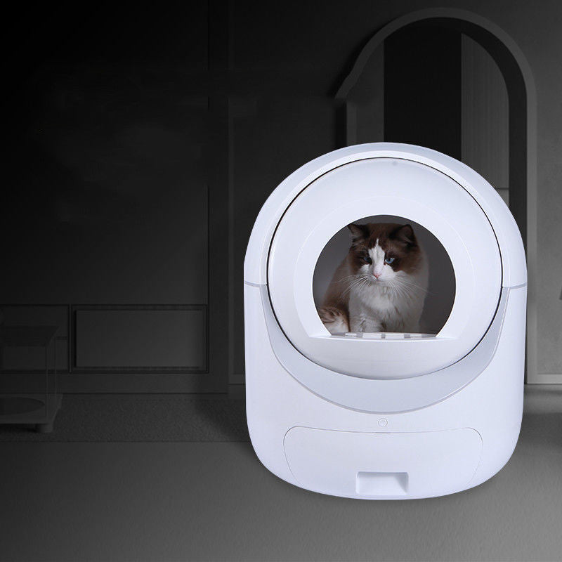 Automatic Self-Cleaning Cat Litter Box – Enclosed, Odor-Control Smart Toilet