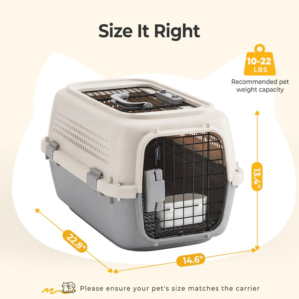 Cat carrier top handle detail