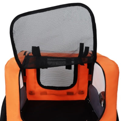 Foldable Pet Bike Trailer – Heavy Duty Dog Carrier with 16" All-Terrain Wheels & Universal Hitch