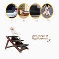 Foldable 3-Level Wood Pet Stairs &amp; Ramp