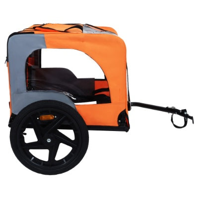 Foldable Pet Bike Trailer – Heavy Duty Dog Carrier with 16" All-Terrain Wheels & Universal Hitch