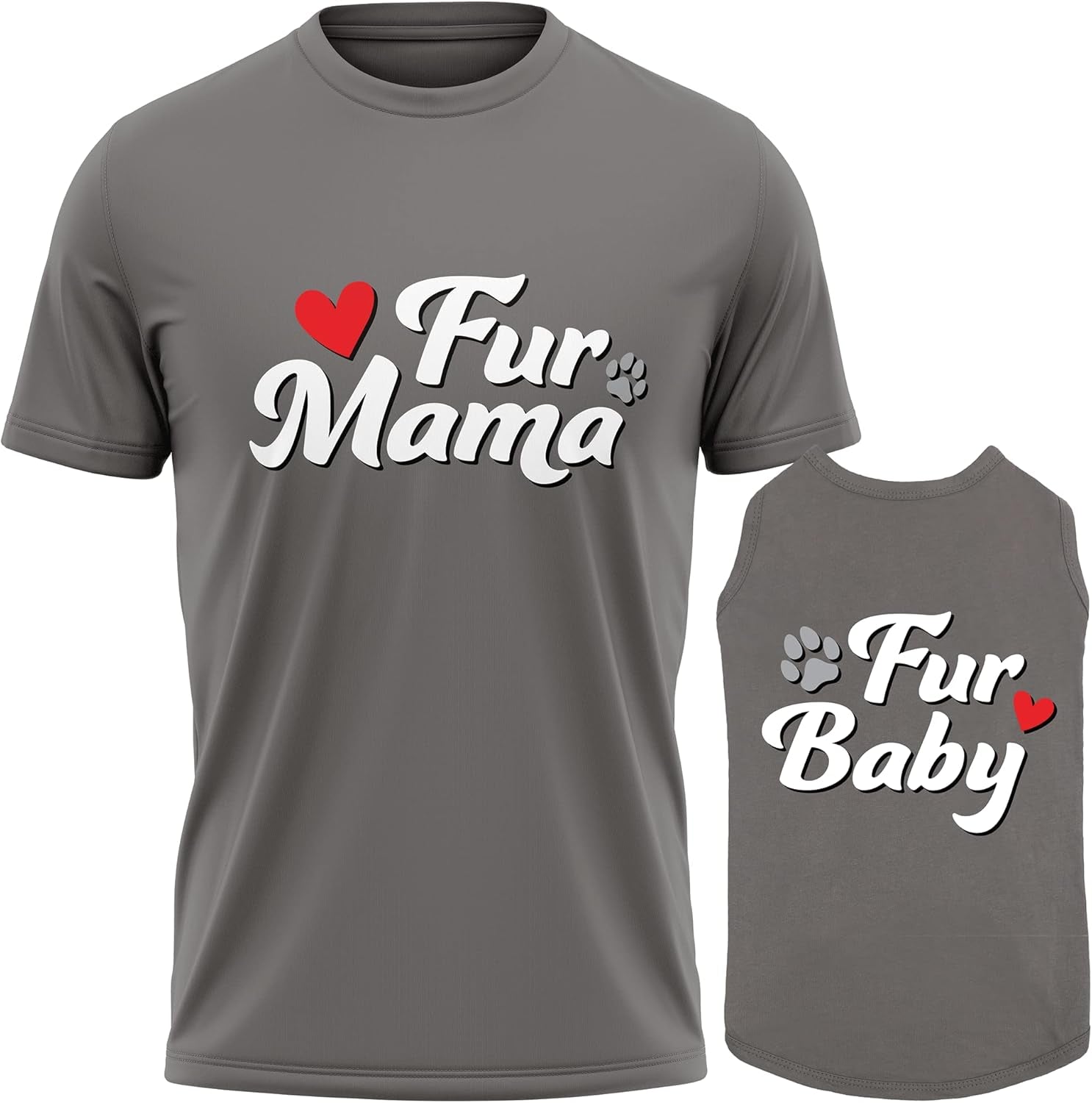 Dog and Owner Matching Clothes - Adorable Fur Mama Fur Baby Dog Matching Outfits with Owners - Soft Pet Clothes Black