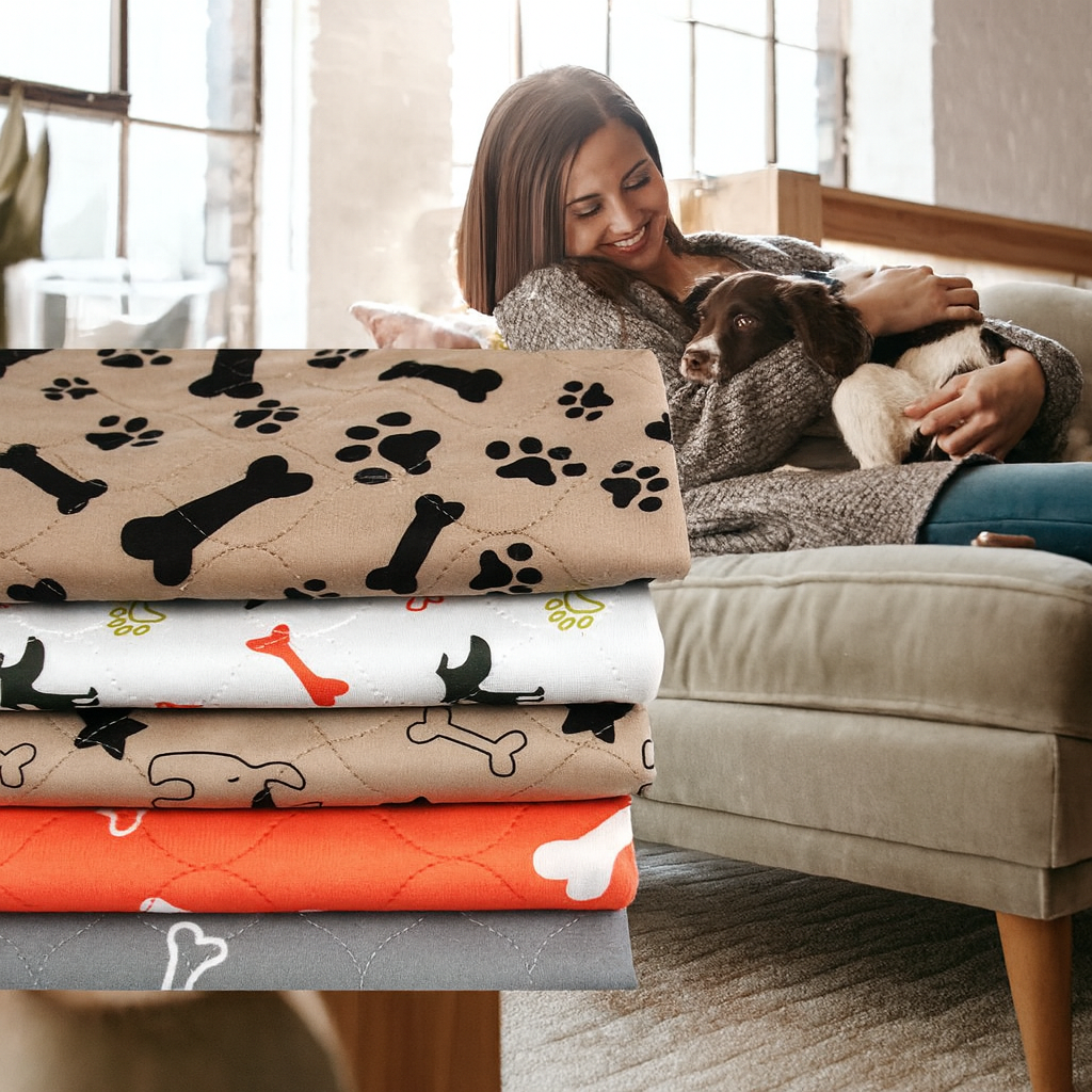 Reusable Waterproof Pet Pee Pad – 4-Layer Ultra-Absorbent Dog & Cat Training Mat