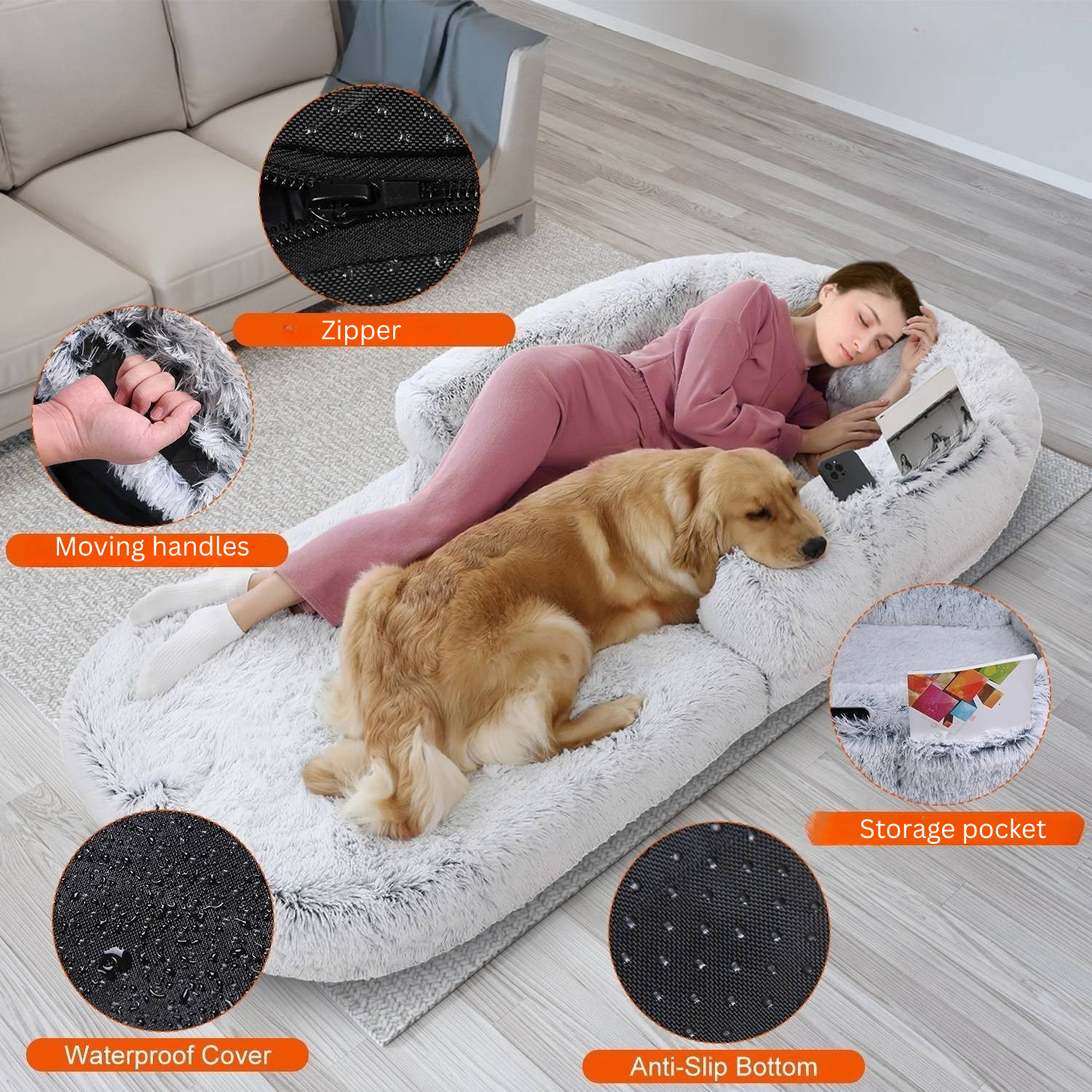 Convertible Human Size Dog Bed