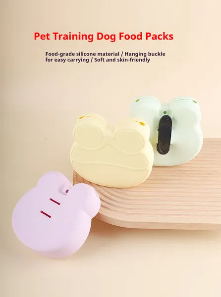 Silicone dog treat training pouch