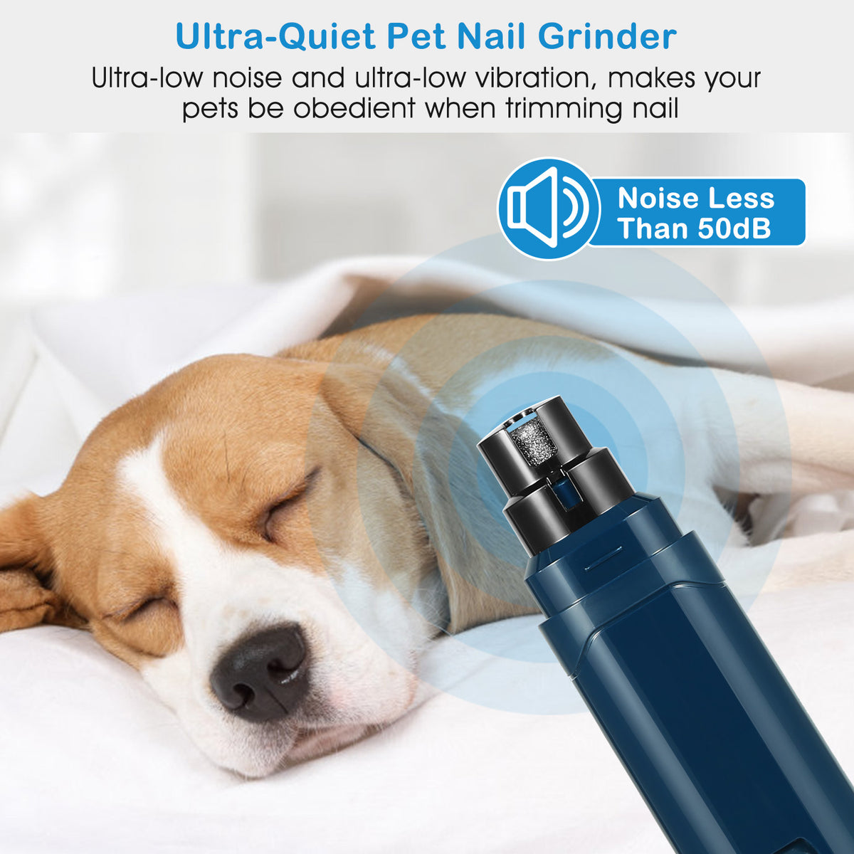 Pet nail grinder with USB cable