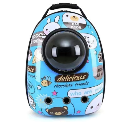 Portable Space Capsule Pet Backpack – Breathable Cat & Dog Travel Bag