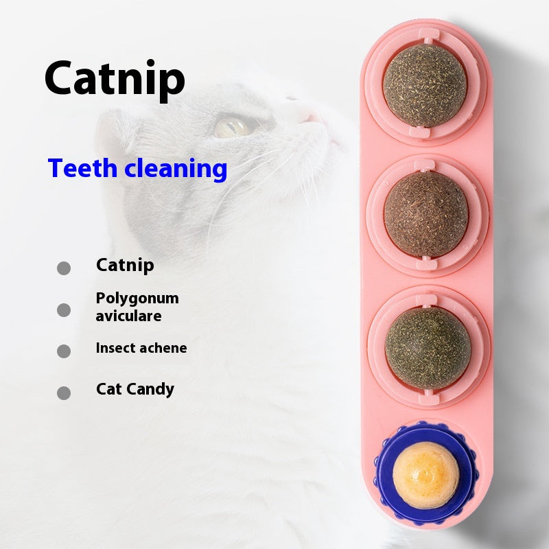 Catnip ball toy pink