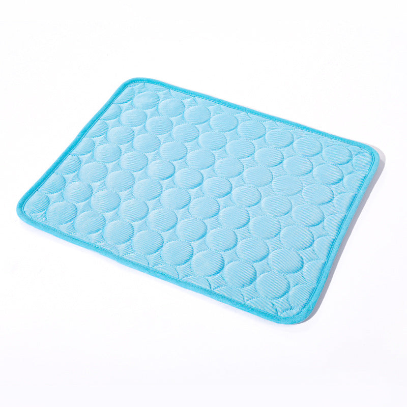 Blue self-cooling pet mat