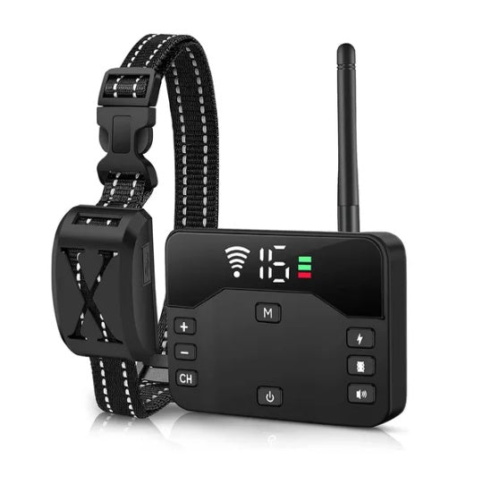 2-in-1 Wireless Dog Fence & Training Collar – Waterproof Pet Containment System