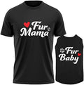 Dog and Owner Matching Clothes - Adorable Fur Mama Fur Baby Dog Matching Outfits with Owners - Soft Pet Clothes Black