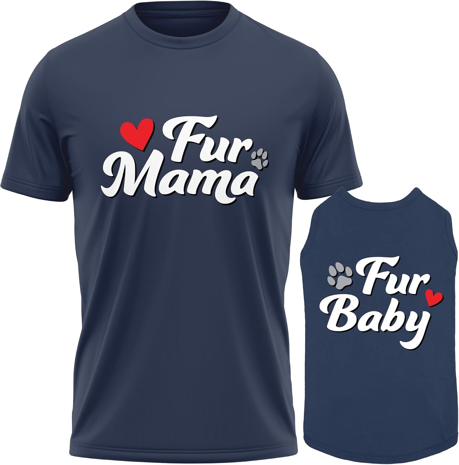 Dog and Owner Matching Clothes - Adorable Fur Mama Fur Baby Dog Matching Outfits with Owners - Soft Pet Clothes Black