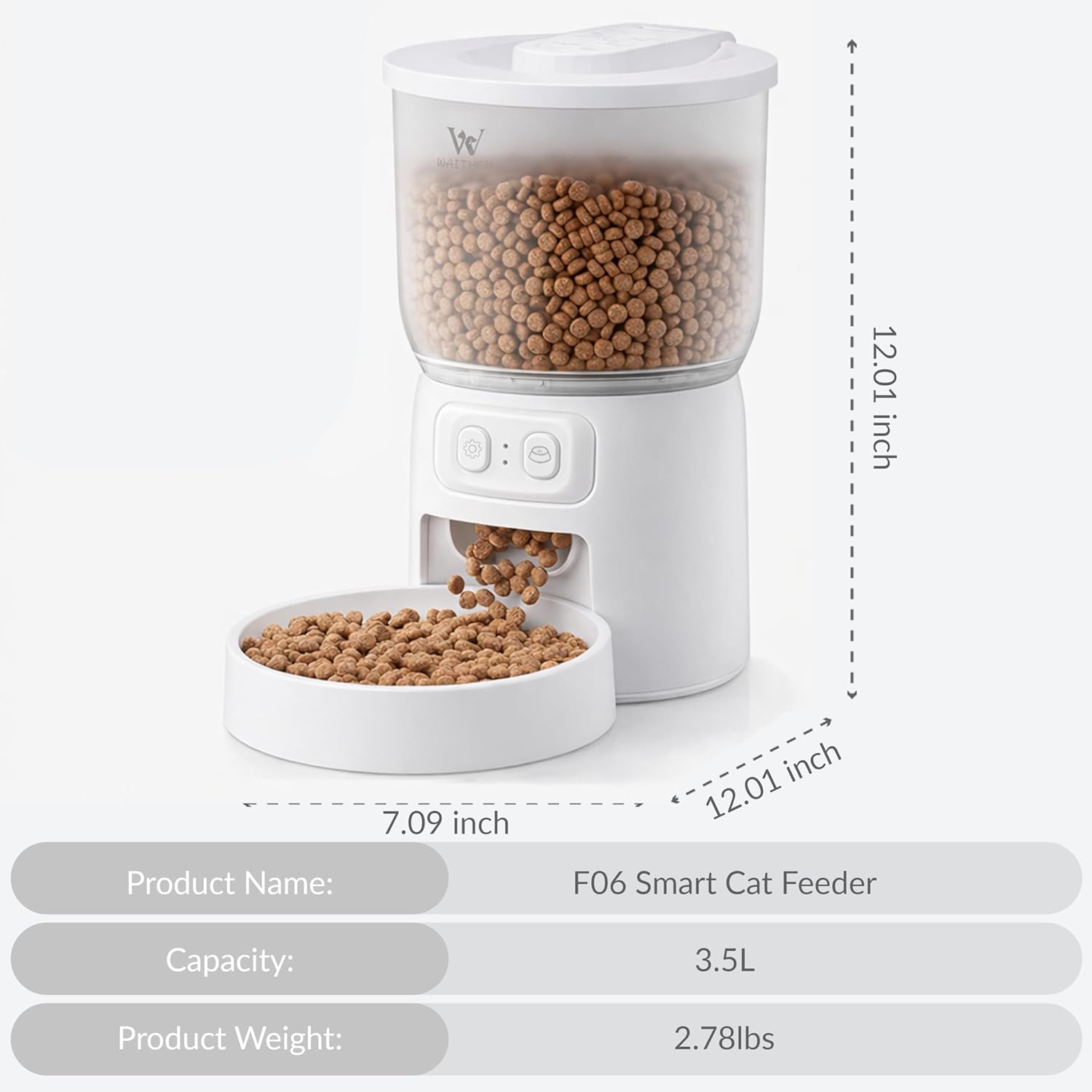 Automatic cat feeder app control