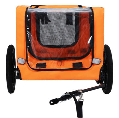 Foldable Pet Bike Trailer – Heavy Duty Dog Carrier with 16" All-Terrain Wheels & Universal Hitch