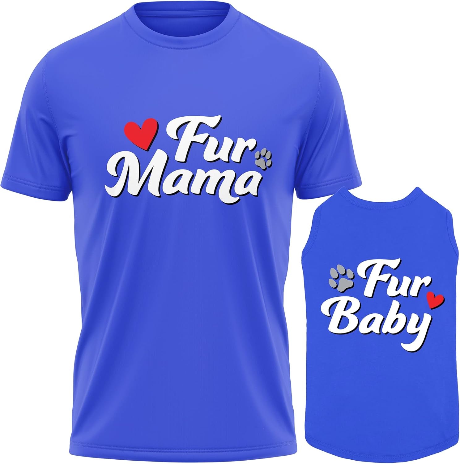 Dog and Owner Matching Clothes - Adorable Fur Mama Fur Baby Dog Matching Outfits with Owners - Soft Pet Clothes Black