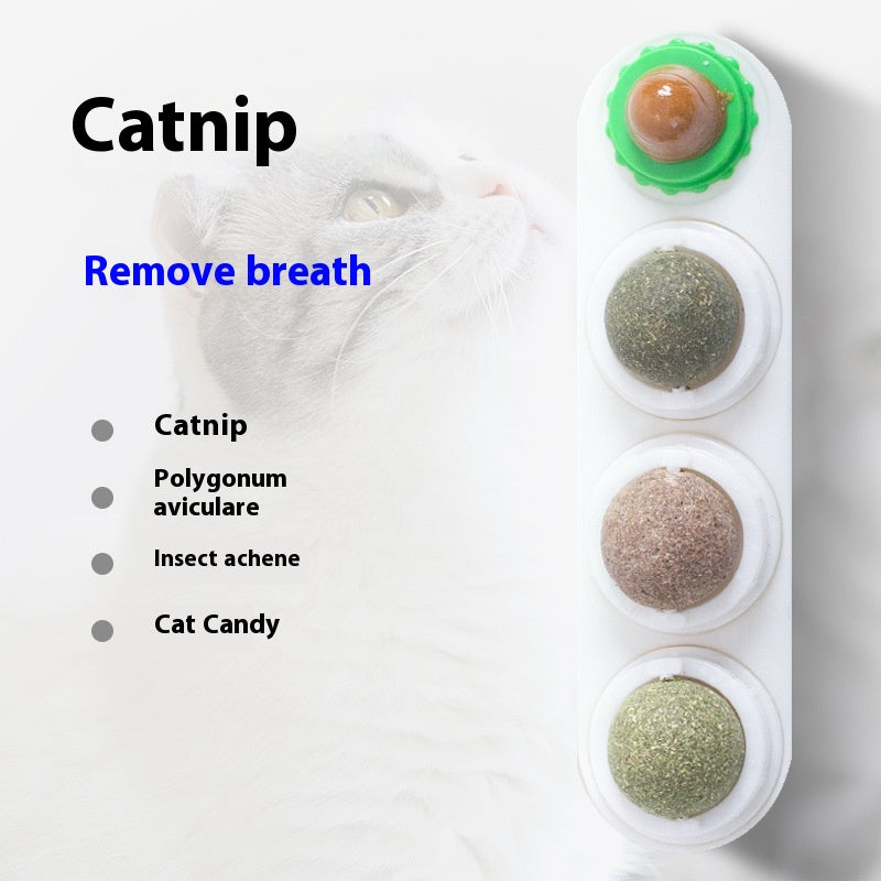 Catnip ball toy white